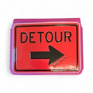 Kate Spade Pink and Red Detour Sign Wallet